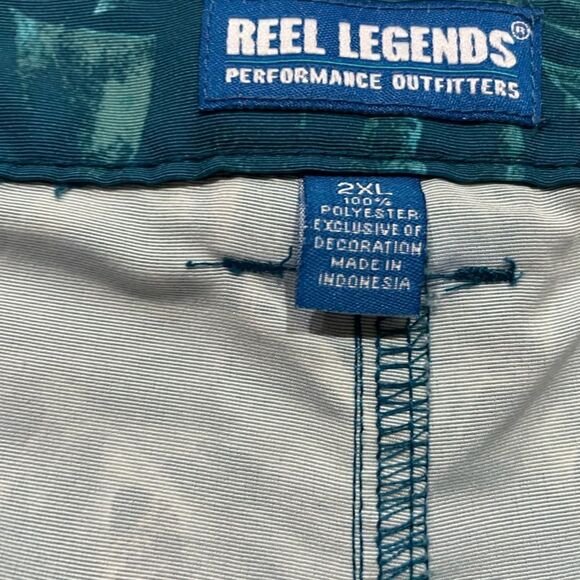 Reel Legends Blue Cargo Style Swim Trunks, Size 2XL - Picture 5 of 6